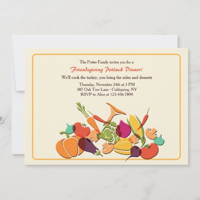Fall Harvest Invitation (Front)