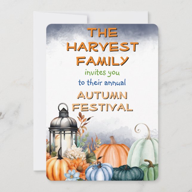 Fall Harvest  Invitation (Front)