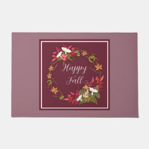Fall harvest nature with customisable text doormat