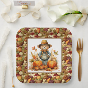 Fall Harvest  Paper Plate