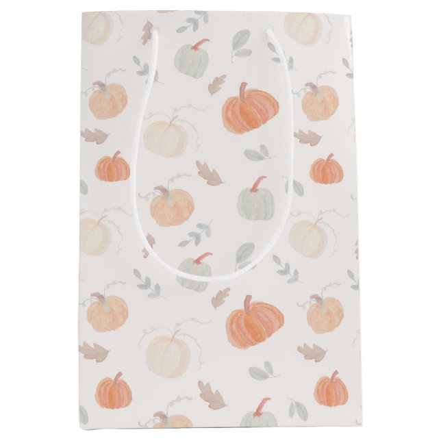 Fall harvest pumpkins medium gift bag (Front)