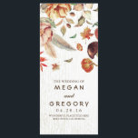 Fall Harvest Rustic Pumpkin Floral Wedding Program Programme<br><div class="desc">Rustic fall wedding programs with harvest and leaves</div>