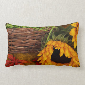 Fall Harvest Sunflowers Lumbar Cushion