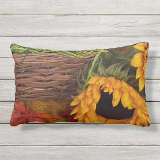 Fall Harvest Sunflowers Outdoor Cushion