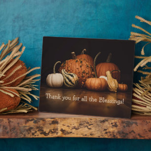Fall Harvest   Thank You For All The Blessings Plaque