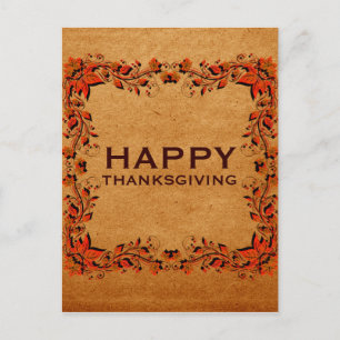 Fall Harvest Thanksgiving Postcard