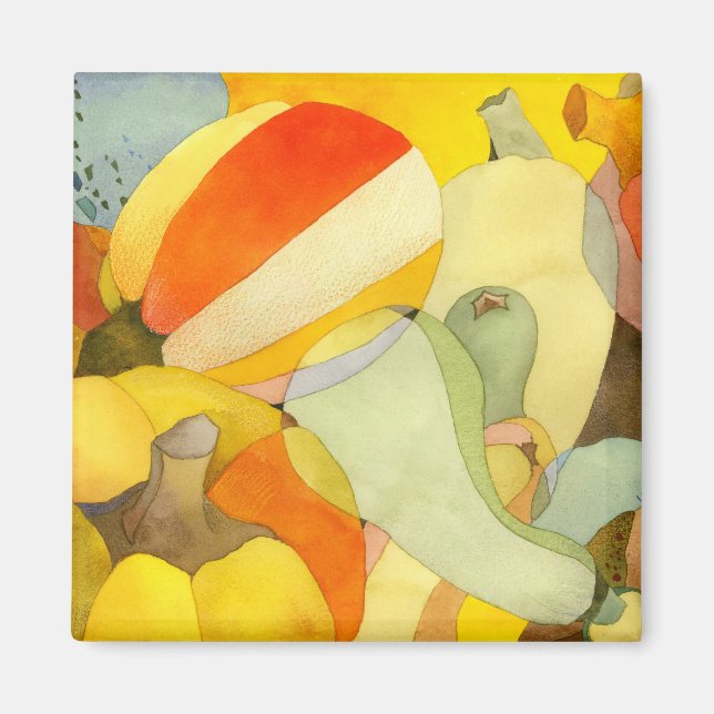 Fall Harvest Time Pumpkins Magnet (Front)