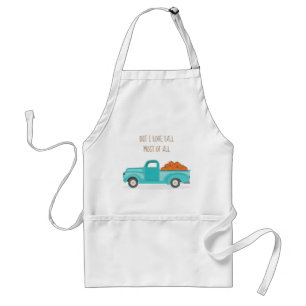 Fall Harvest Vintage Blue Truck Standard Apron
