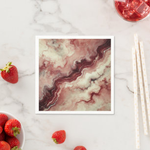 Fall Harvest Wine Marble Texture Decoupage Napkins