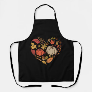 Fall Heart Cottagecore Pumpkin Heart Thanksgiving  Apron