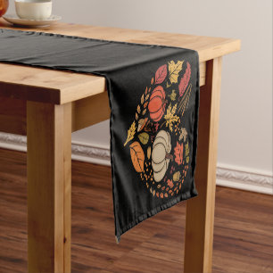 Fall Heart Cottagecore Pumpkin Heart Thanksgiving  Short Table Runner