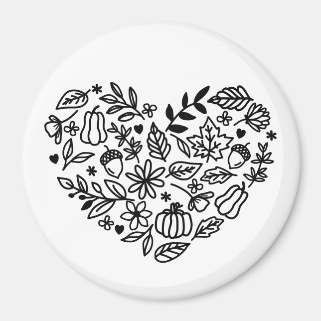 Fall Heart Magnet (Front)