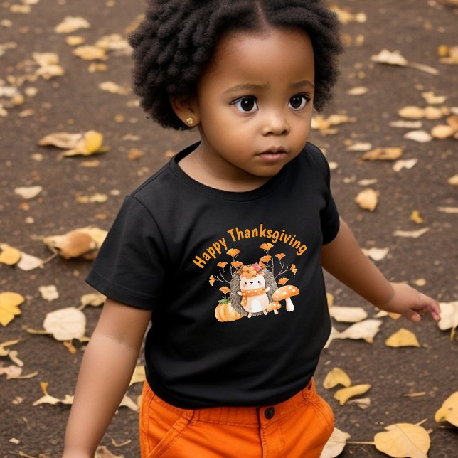 Fall Hedgehog Happy Thanksgiving Toddler T-shirt (Creator Uploaded)