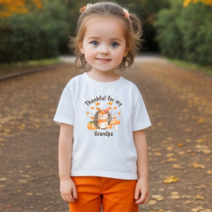 Fall Hedgehog Thankful For Toddler T-shirt