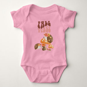 Fall Hedgehogs Baby Bodysuit