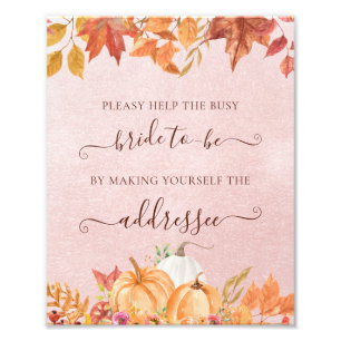 Fall Help the Busy Bride Address an Envelope Photo Print