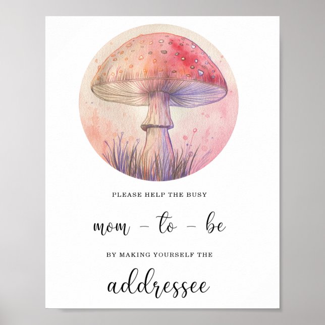 Fall Help the Busy Mum-to-Be Address an Envelope Poster (Front)