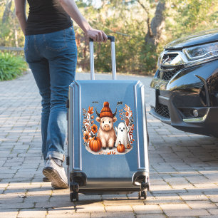 Fall Highland Cow Ghost Png, Autumn Png