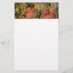 Fall Hillside Colourful Autumn Nature Photography Stationery