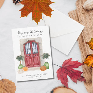 Fall Holiday Moving Home Change of Address Announcement