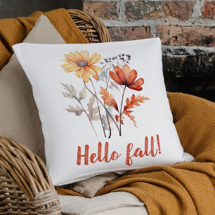Fall Home Decor Elegant Floral Wildflower Cushion