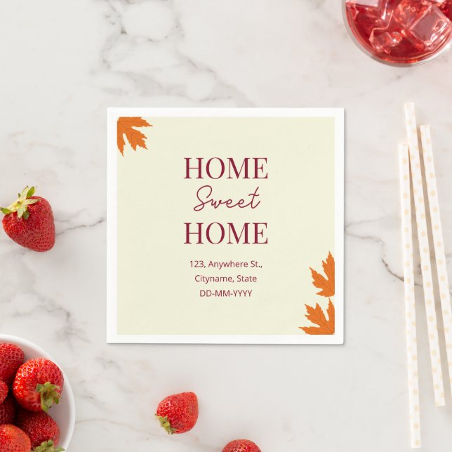 Fall Home Sweet Home open house Housewarming  Napkin (Insitu)