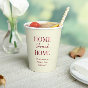 Fall Home Sweet Home open house Housewarming Paper Cups