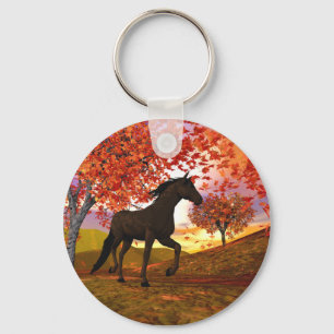 Fall Horse Key Ring