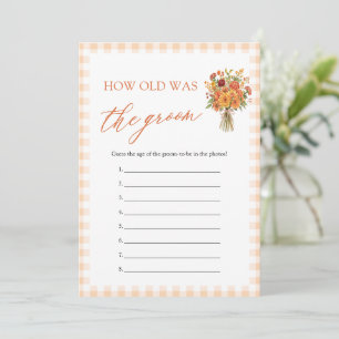Fall How Old Was The Groom Bridal Shower Game Invitation