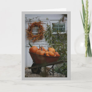 FALL IMAGE WITH HAPPY THANKSGIVING WISHES HOLIDAY CARD