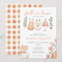 Fall In Love Autumn Clothesline Baby Shower