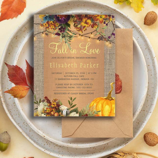Fall in Love autumn floral BUDGET bridal shower (Creator Uploaded)