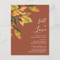 Fall in Love Autumn Foliage Elegant Engagement