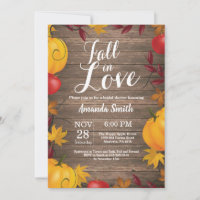 Fall in Love Autumn Harvest Pumpkin Bridal Shower