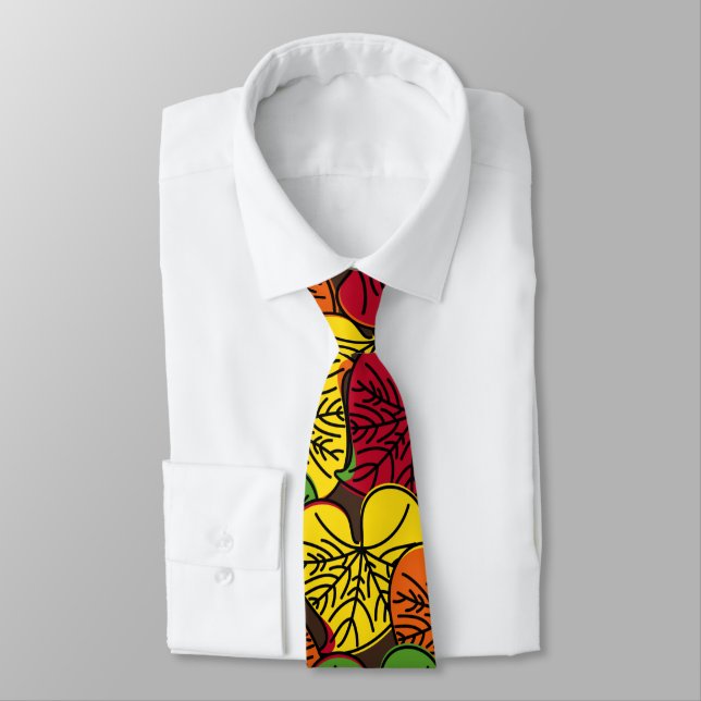 Fall in love - Autumn Leaves Tie (Tied)