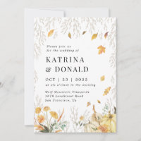 Fall in love Autumn Leaves Wedding