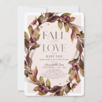 Fall in Love Autumn Wreath Pink Baby Shower