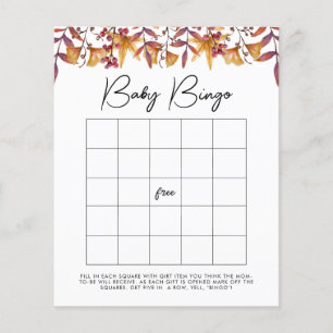 Fall in Love Baby Shower Bingo Game