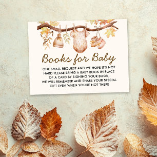 Fall in Love Baby Shower Books for Baby Enclosure Card