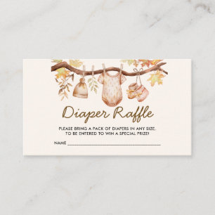 Fall in Love Baby Shower Diaper Raffle Enclosure Card