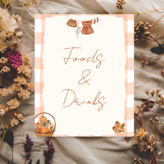 Fall in love Baby Shower Food & Drinks Sign