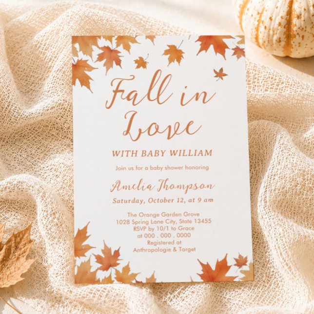 Fall In Love Baby Shower Invitation (Creator Uploaded)