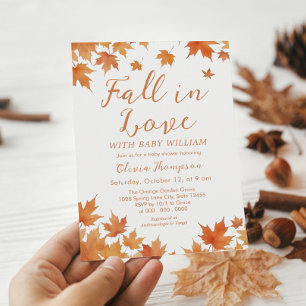 Fall In Love Baby Shower Invitation