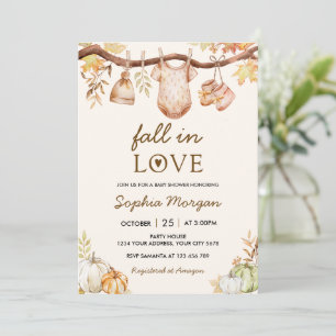 Fall in Love Baby Shower Invitation