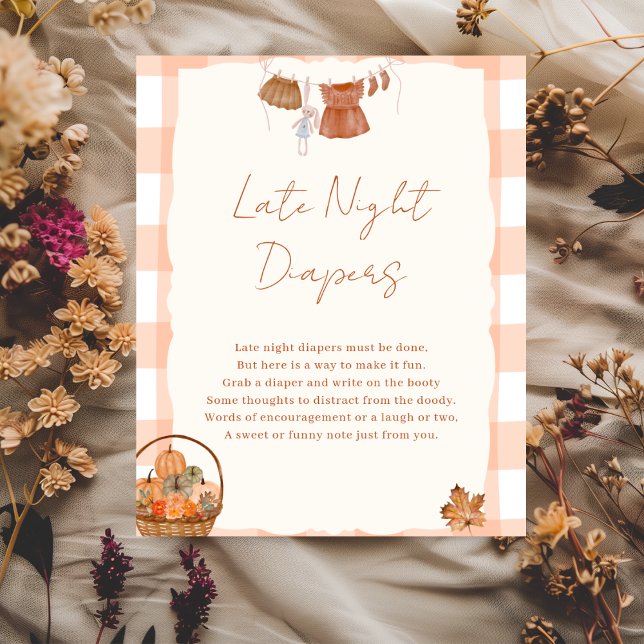 Fall in love Baby Shower Late Night Diapers Sign (Creator Uploaded)