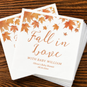 Fall In Love Baby Shower  Napkin