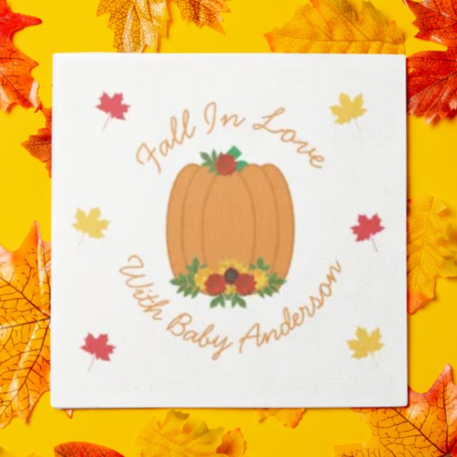 Fall In Love Baby Shower Napkin (Creator Uploaded)