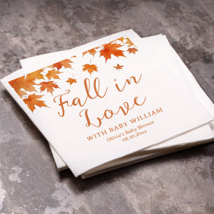 Fall In Love Baby Shower  Napkin