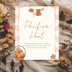 Fall in love Baby Shower Pacifier Hunt Sign