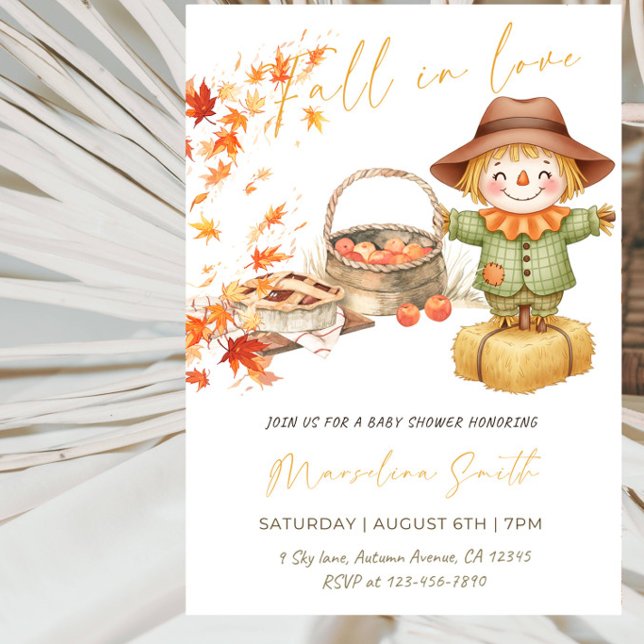Fall in Love Baby Shower Party Invitation (Creator Uploaded)